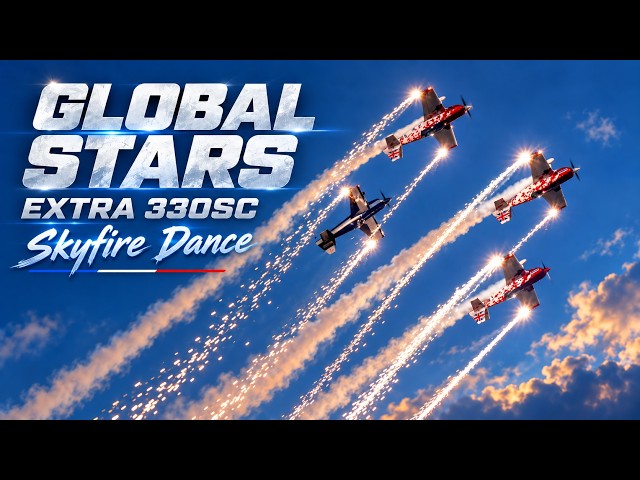 The Global Stars  Skyfire Dance  , Unique Display !  Extra 330SC