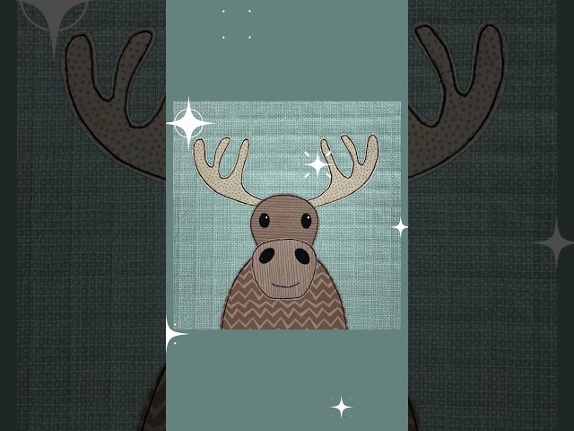 Moose Applique Pattern - time lapse #quilted #tutorial