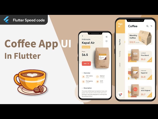 Coffee App in Flutter | Flutter UI | Speed Code