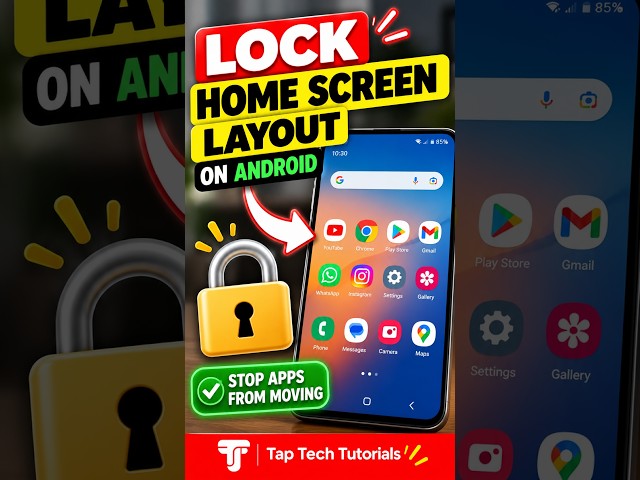 How to Lock Home Screen Layout on Android | Stop Apps Moving #shorts#youtubeshorts