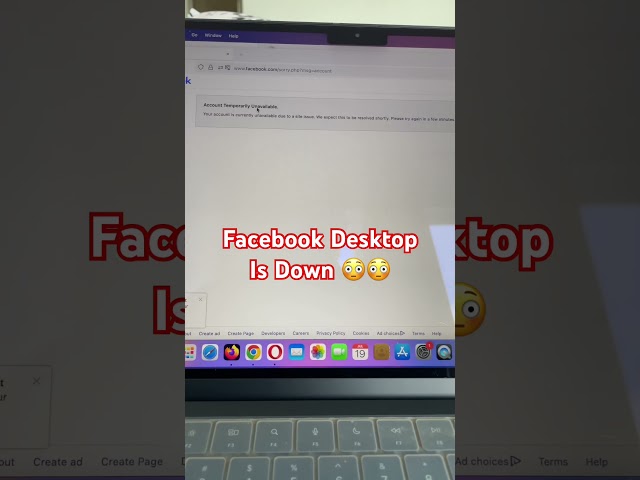 Facebook Desktop Site Down Right Now #shorts #facebook #facebookdown