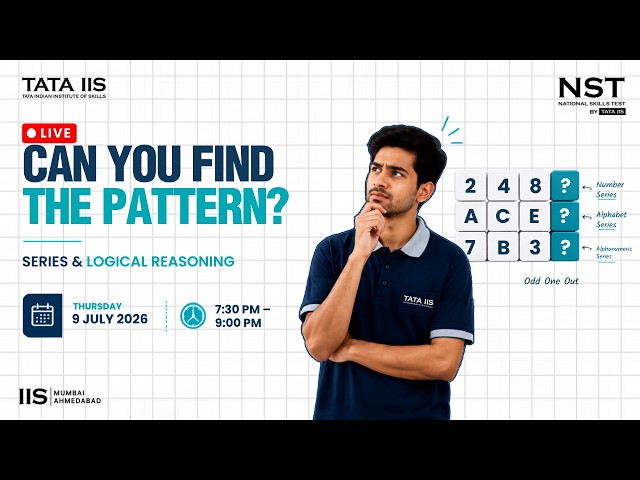 National Skills Test (NST) Preparation Series by Tata IIS |  Number, Alphabet, Alphanumeric Series