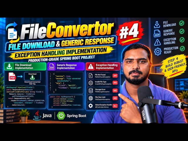 #4 FileConvertor File Download & Error Handling &Generic Response Implement|Java Spring Boot Project