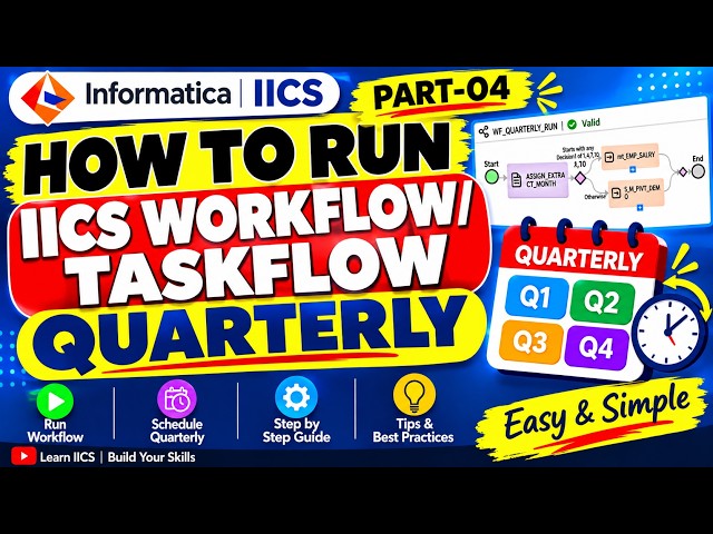 IICS informatica Tutorial: How to Run IICS Task flow Quarterly