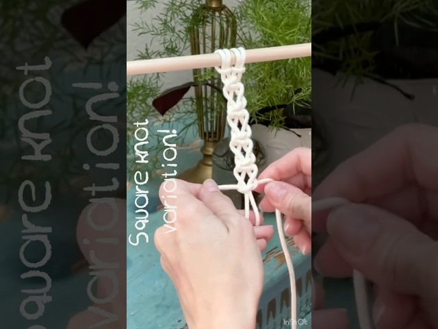Twist on a classic square knot variation... love! #macrame #diy #macramekeychain #macrametutorial