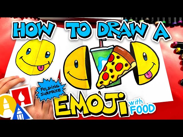 How To Draw An Emoji Folding Surprise With Food Inside