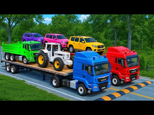 Flatbed Truck Mcqueen | Transportation with Truck - Pothole vs Car # - BeamNG.Drive#9