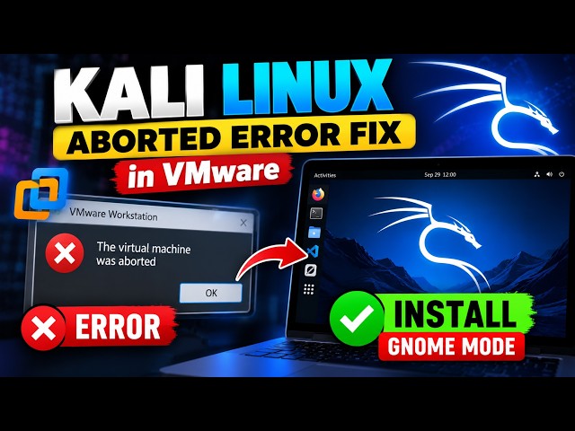 Kali Linux VT-x Error Fix & Full Installation in VirtualBox | Enable Virtualization + GNOME Mode