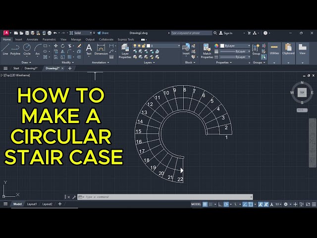 How to Draw a Spiral Staircase in AutoCAD (Step-by-Step Tutorial)