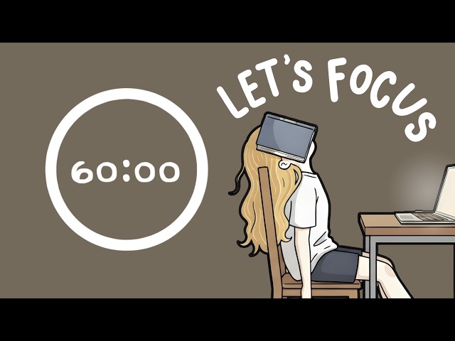 2-HOUR STUDY WITH ME | Pomodoro timer 2x60 | Study & Work | Lofi Chill ♡