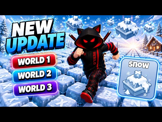 New SNOW Sound in World 1, 2 & 3 😱 +1 speed keyboard escape | Roblox