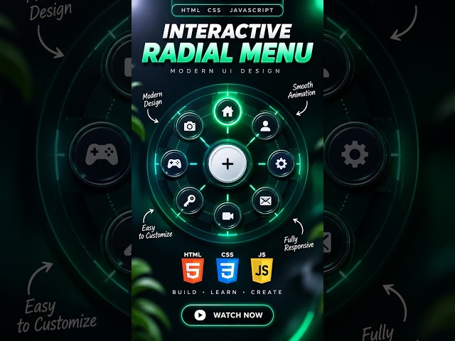 I Built a Stunning CSS Radial Menu with HTML, CSS & JavaScript 🔥
