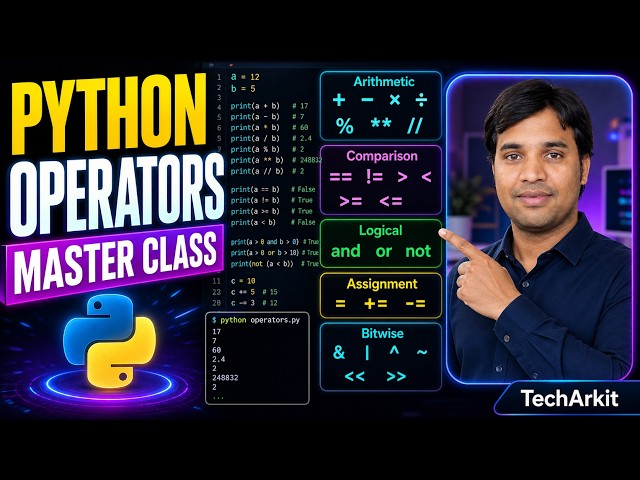 Python Operators Master Class | TechArkit
