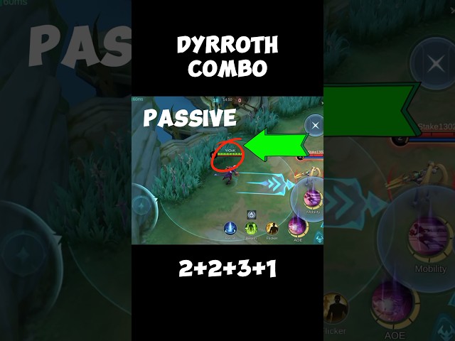 Dyrroth combo for beginners 🫂 #mobilelegendstoday #foryou #mlbb #mltoday #dyrroth