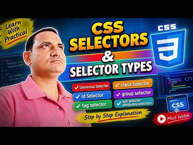 Css tutorial for beginners ll css selectors and types l o level M2-R5.1 Chapter -4l lecture 17