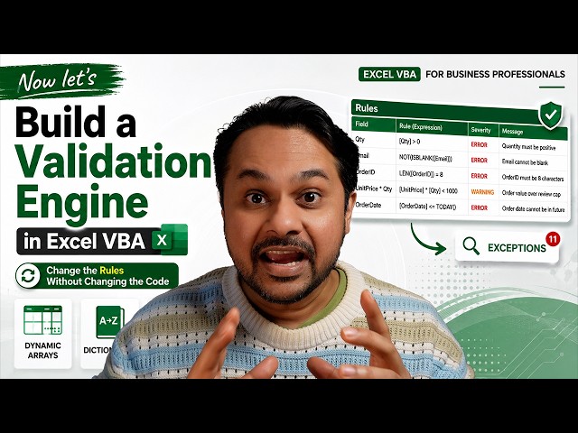 Build a Dynamic Validation Engine in Excel VBA | Change the Rules Without Changing the Code