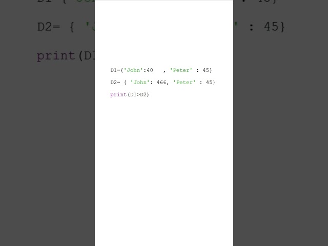 Find the output #python #programming #basics #dictionary