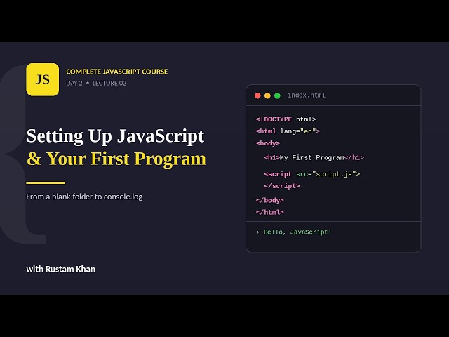 JavaScript Setup for Beginners: VS Code + Your First Program