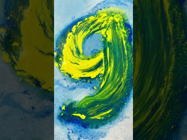 Blue + Yellow = Green! Painting Numbers 1 to 10 with Gouache 🔵🟡🟢 #kids #gouache #art #colors
