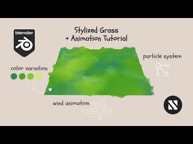 Stylized Grass and Animation | Blender Tutorial