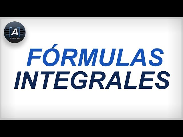 FÓRMULAS DE INTEGRALES (descargar en la descripción)