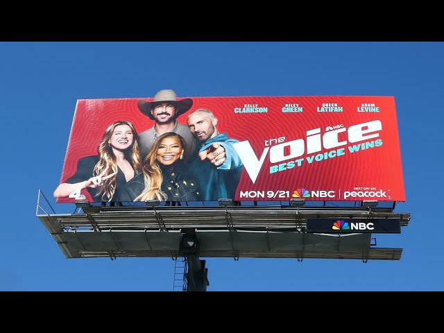 The Voice Billboard Sunset Blvd Los Angeles California October 4, 2026 Summer Heatwave 99 degrees