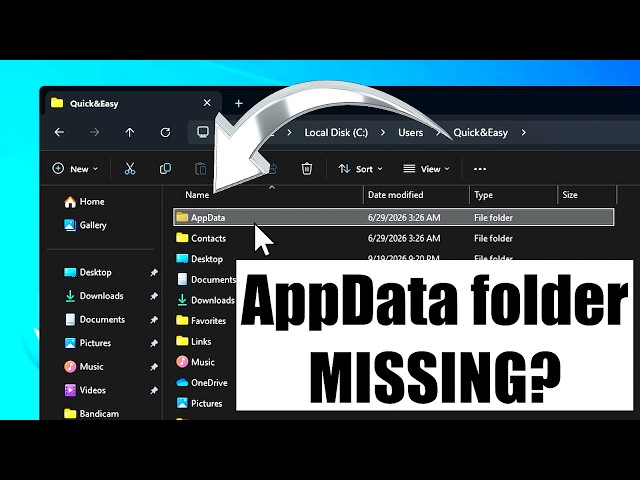 How to find the AppData folder it’s missing or not showing?