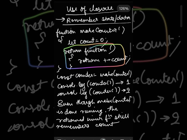 How closure remember the state #tutorial #learning #frontend #techshorts #programmingtips