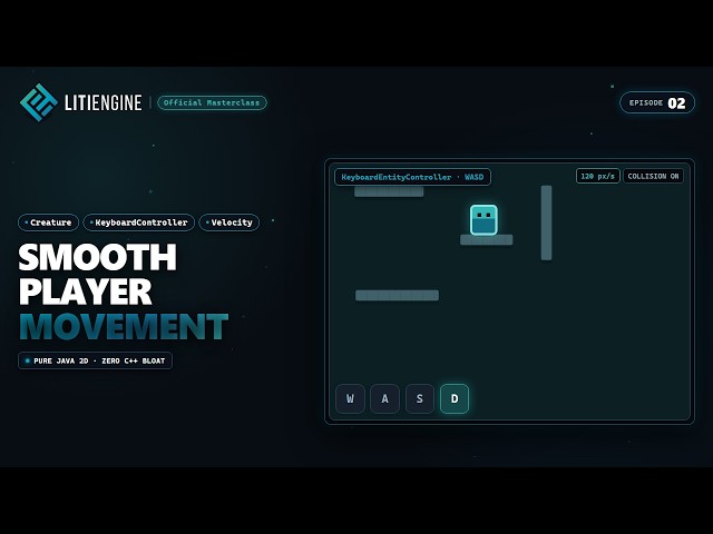 Smooth 8-Way Player Movement in Java (Snappy WASD Controls) | LITIENGINE Masterclass #02