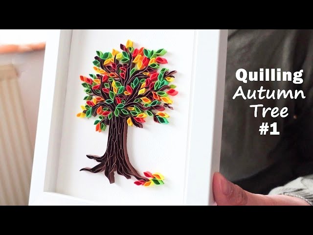 Quilling an autumn tree #1 🍁 Cozy Paper Art for Fall