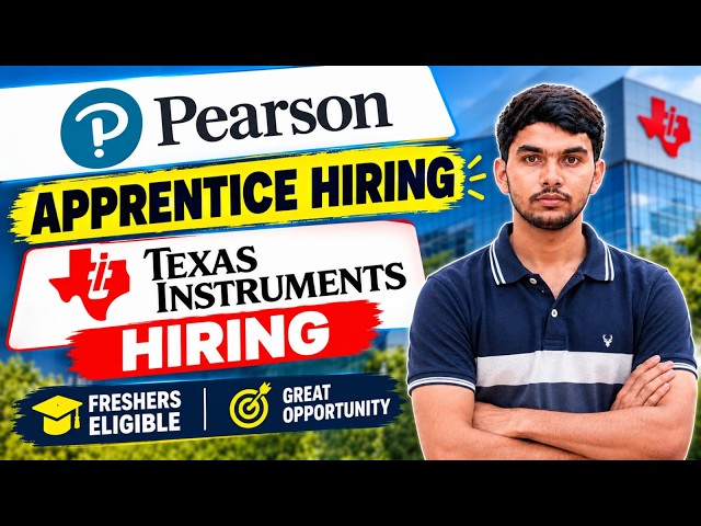 Pearson & Texas Instruments Hiring 2026 | Freshers | Software Engineer | B.Tech Jobs | Bangalore