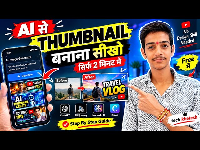“Mobile से AI Thumbnail कैसे बनाएं 🔥 | Free AI Thumbnail Maker”