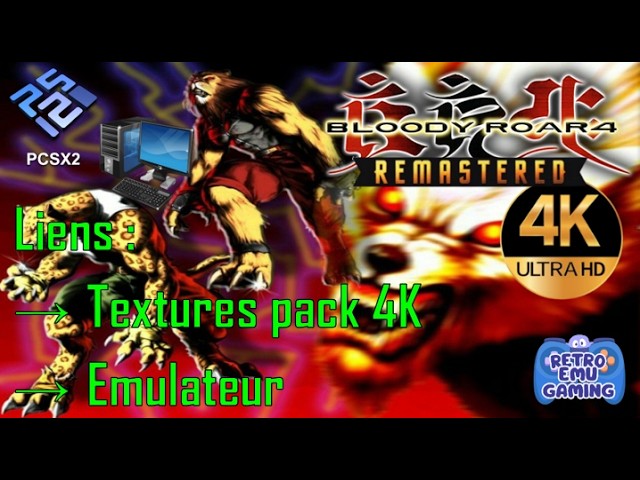 Bloody Roar 4 Remastered 4K - Pack Textures 4k + FHD PCSX2 Ps2 PC Gameplay