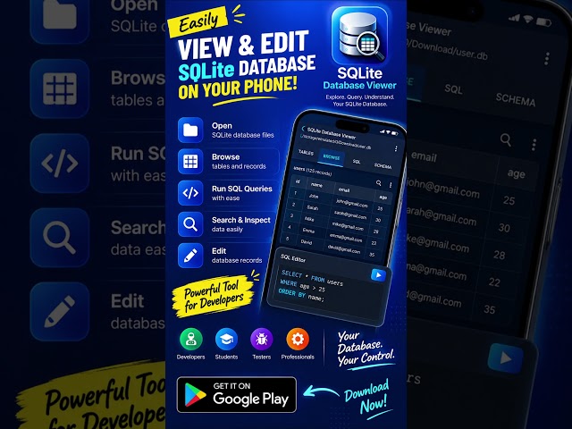 how to open sqlite in android app #database #androiddevelopment #dart