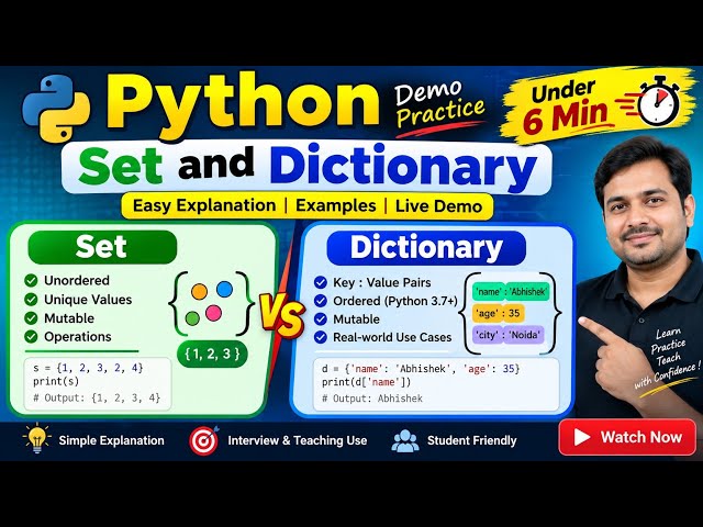 Python_Set_dictionary #kvs #nvs #teachingdemo 
