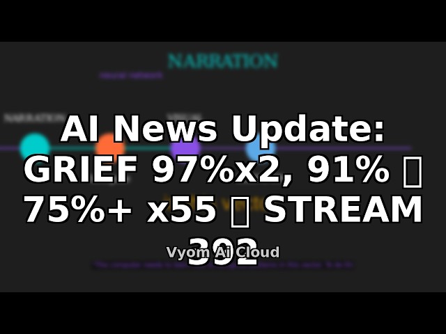 AI News: GRIEF 97% x2, 91% - 75%+ x55, Stream 392 - What's Next?