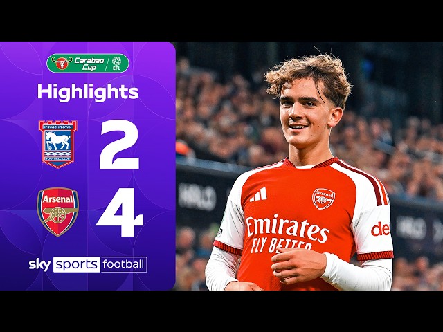 Dazzling Dowman double as Gunners cruise through! 🔥 | Ipswich 2-4 Arsenal | Carabao Cup Highlights