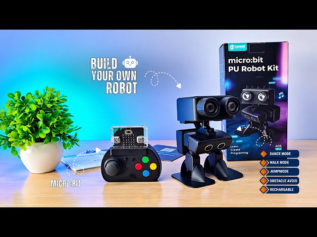 ELECFREAKS Micro:Bit PU Robot Kit Review & Build | 6-DOF Humanoid Robot with MakeCode & Python