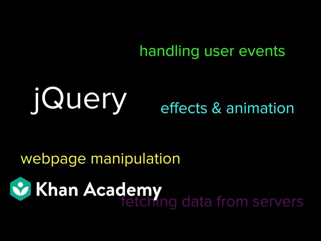 What is jQuery? | Computer programming | Khan Academy