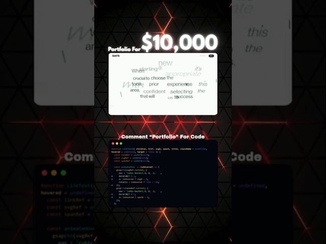 🔥$10,000 Portfolio Website with This Animation