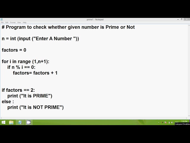 Prime Number Program in Python