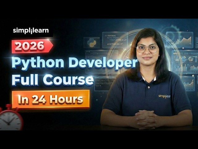 Python Developer Full Course 2026 | Complete Python Developer Course In 24 Hours | Simplilearn