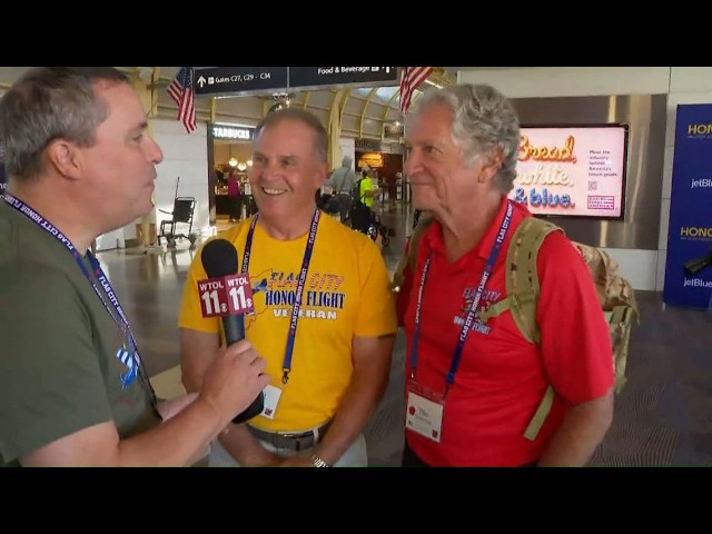 'A big day for us': Vietnam veteran and guardian Dan Cummins arrive in DC on Flag City Honor Flight