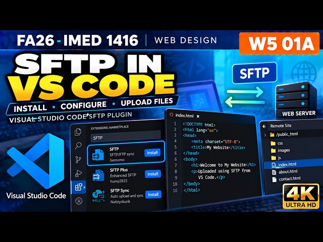 FA26-IMED-1416 W05 01A | SFTP in VS Code – Install, Configure & Upload Files