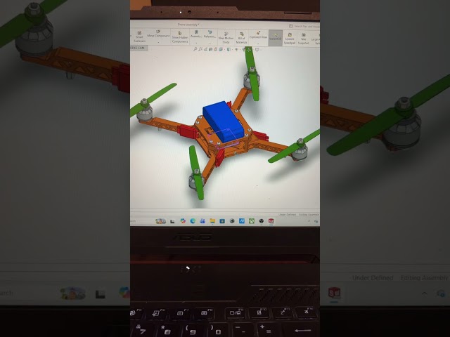 Designing a Quadcopter Drone in SolidWorks 🚁⚙️ #cad