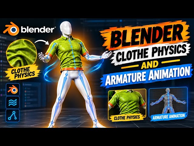 CLOTHE PHYSICS AND ARMATURE ANIMATION || BLENDER FOR BEGINNER || HOW TO LEARN BLANDER IN HINDI