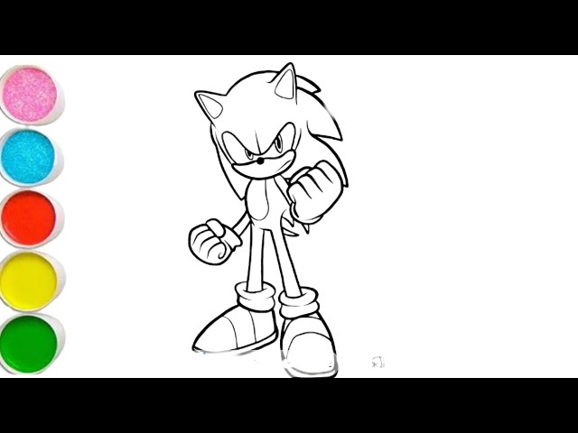 How to draw a Sonic the Hedgehog for kids | how to make Sonic & Hedgehog drawing | easy with colour