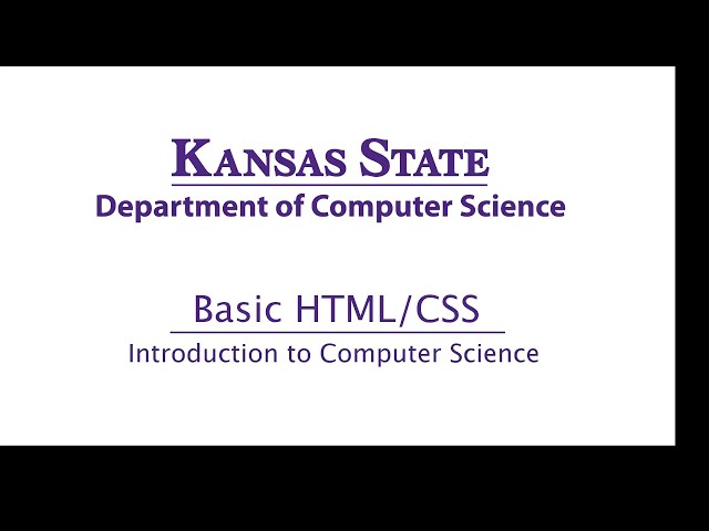 Basic HTML/CSS