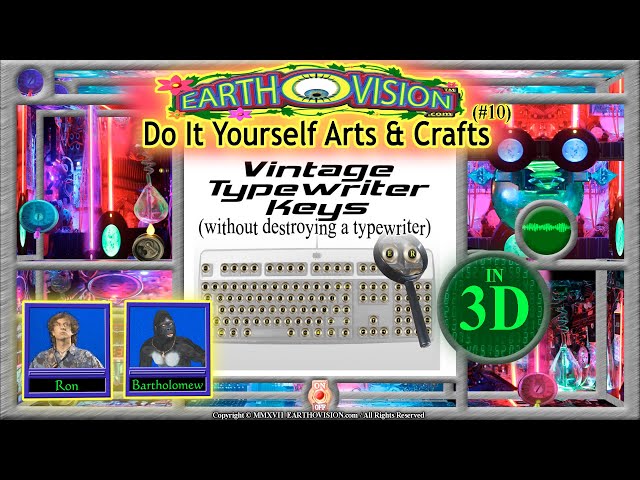 How to make Steampunk Vintage Typewriter Keys (from junk/trash)(in 3D)(Do It Yourself Arts & Crafts)