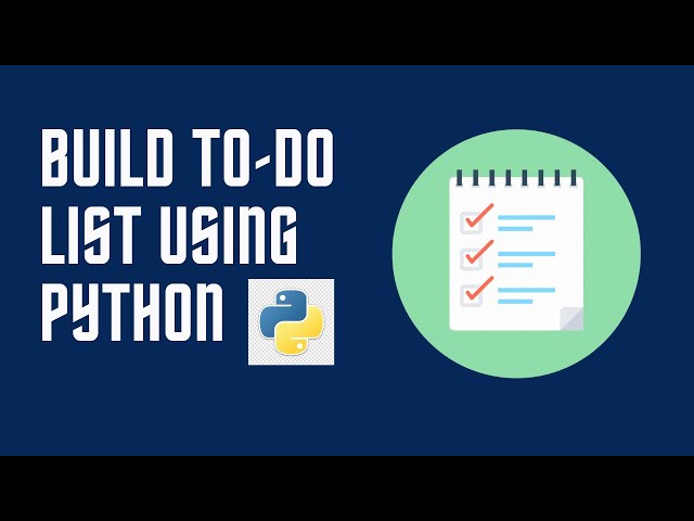 Build To-Do List in Python | Python for Beginners